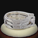 Sterling Silver Princess-Cut 2-Piece CZ Engagement Ring