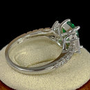 Sterling Silver Emerald-tone CZ Ring
