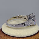 Sterling Silver Emerald-Cut Blue CZ Ring