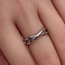 Sterling Silver Double Overlapping Ring