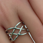 Sterling Silver Interwoven Ring