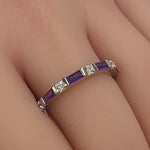 Sterling Silver Purple CZ Eternity Ring