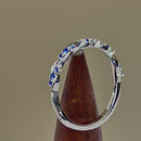 Sterling Silver Dainty Blue CZ Ring
