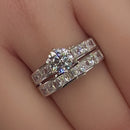 Sterling Silver 2-Piece CZ Engagement Ring