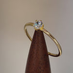 Solid 14K Yellow Gold Solitaire Round CZ Engagement Ring