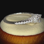 Sterling Silver Victorian Oval CZ Engagement Ring