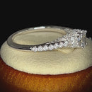 Sterling Silver Victorian Oval CZ Engagement Ring