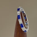 Sterling Silver Blue CZ Eternity Ring