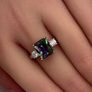 Sterling Silver Mystic Rainbow CZ Ring