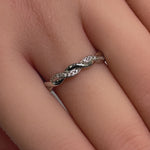 Sterling Silver Braided CZ Ring