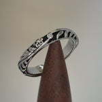 Sterling Silver Floral 3.5mm Band Ring