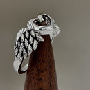 Sterling Silver Wings Heart Ring