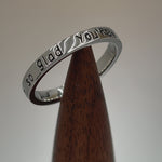 Sterling Silver "Granddaughter, I'm so glad you're mine" Ring