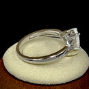 Sterling Silver White Lab-Opal Ring