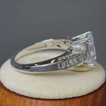 Sterling Silver Clear Emerald-Cut CZ Ring