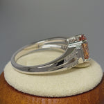 Sterling Silver Oval Champagne CZ Ring