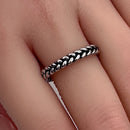 Sterling Silver Braided Stackable Ring