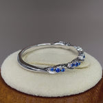 Sterling Silver Dainty Blue CZ Ring