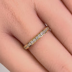 Solid 14K Yellow Gold Channel Eternity CZ Band