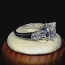 Sterling Silver Emerald-Cut Blue CZ Ring