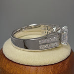 Sterling Silver Princess-Cut CZ Engagement Ring