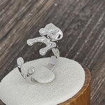 Sterling Silver Labrador Dog Ring