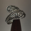 Sterling Silver Flower Spoon Ring
