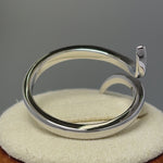 Sterling Silver Curved Line Ring