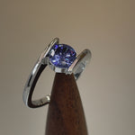 Sterling Silver Tanzanite-tone CZ Ring