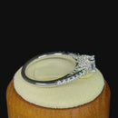 Sterling Silver Victorian Oval CZ Engagement Ring