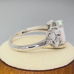 Sterling Silver White Lab-Opal CZ Ring