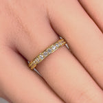 Solid 14K Yellow Gold Channel Eternity CZ Ring