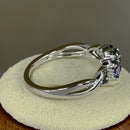 Sterling Silver Triple Rainbow CZ Ring