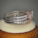 Sterling Silver Two-tone Marquise CZ Engagement Ring