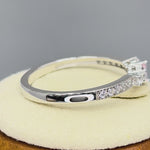 Sterling Silver Emerald Cut Pink CZ Ring