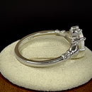 Sterling Silver Claddagh White Lab Opal CZ Ring