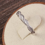 Sterling Silver Braided CZ Ring