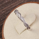 Sterling Silver Braided CZ Ring