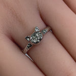 Sterling Silver Cat Ring