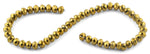 10mm Gold Faceted Rondelle Crystal Beads