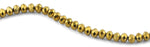 10mm Gold Faceted Rondelle Crystal Beads