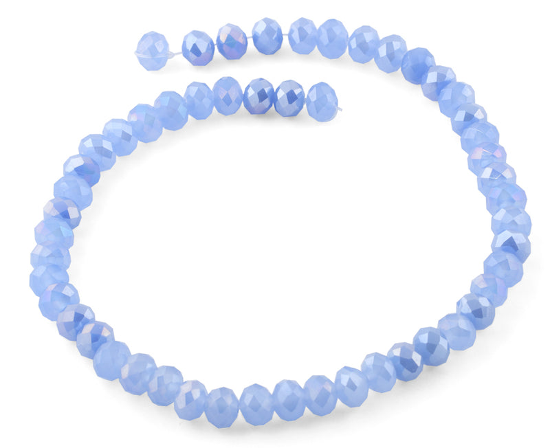 10mm Lavender Faceted Rondelle Crystal Beads