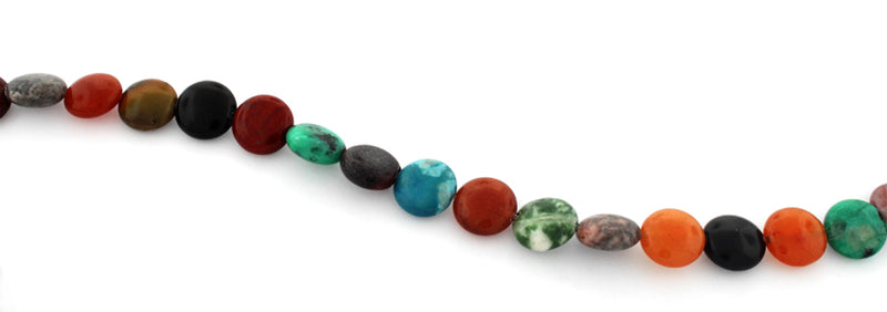 10mm Plain Disc Multi-stones Gem Stone Beads