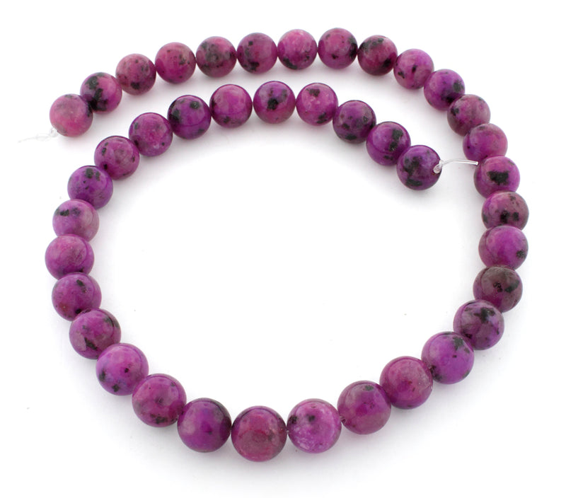 10mm Plain Round Purple Quartz Gem Stone Beads