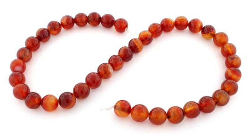 10mm Plain Round Red Agate Gem Stone Beads