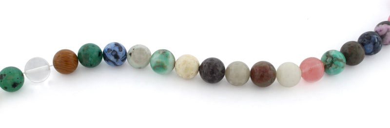 10mm Round Multi-Stones Gem Stone Beads