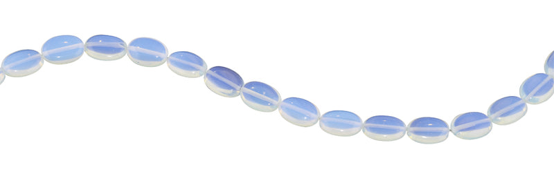 10x14MM Milky White Opalite Oval Gemstone Beads