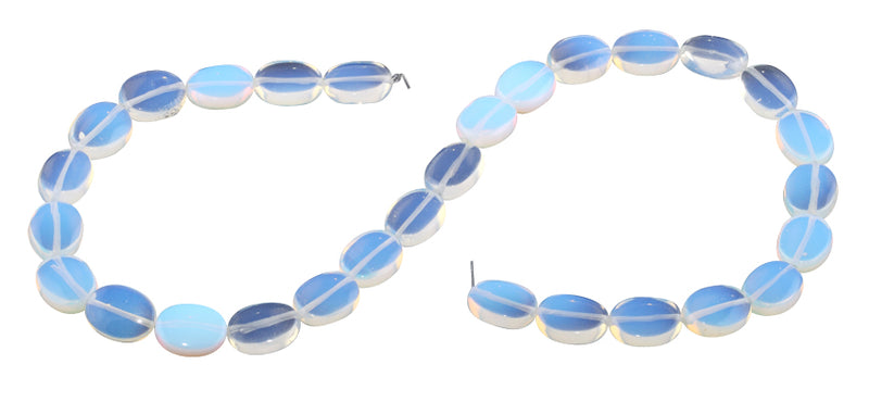 11x14MM Transparent Opalite Glass Puffy Oval Gemstone Beads