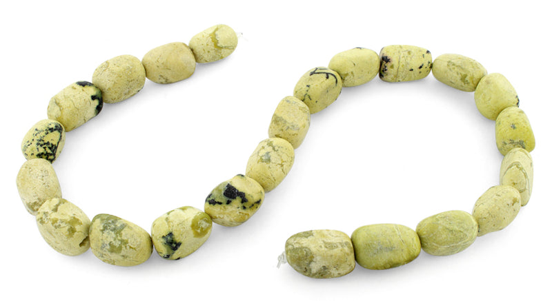 12x16mm Nugget Yellow Turquoise Gem Stone Beads