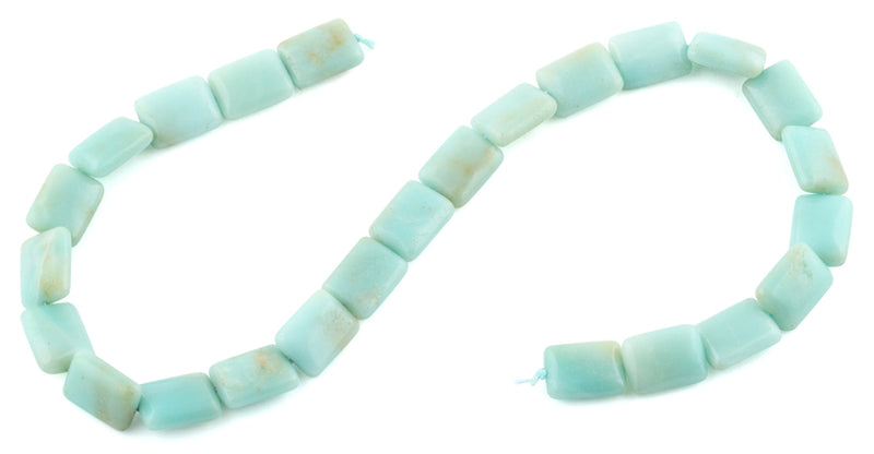 13x18MM Amazonite Puffy Rectangular Gemstone Beads